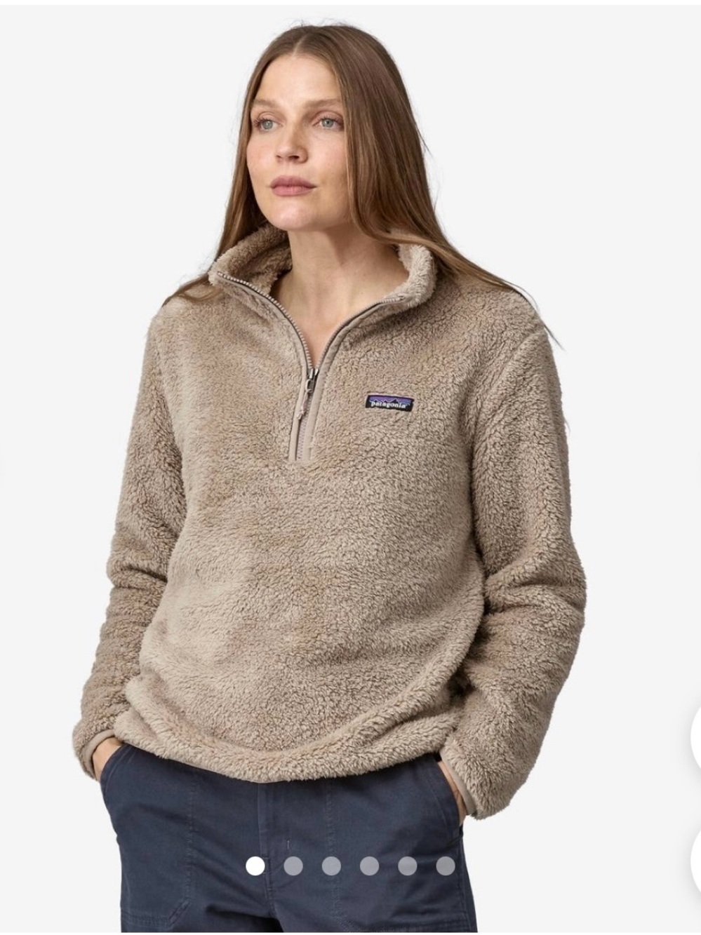 Women’s Patagonia Los Gatos 1/4 Zip Khaki Fleece Jacket Size Small